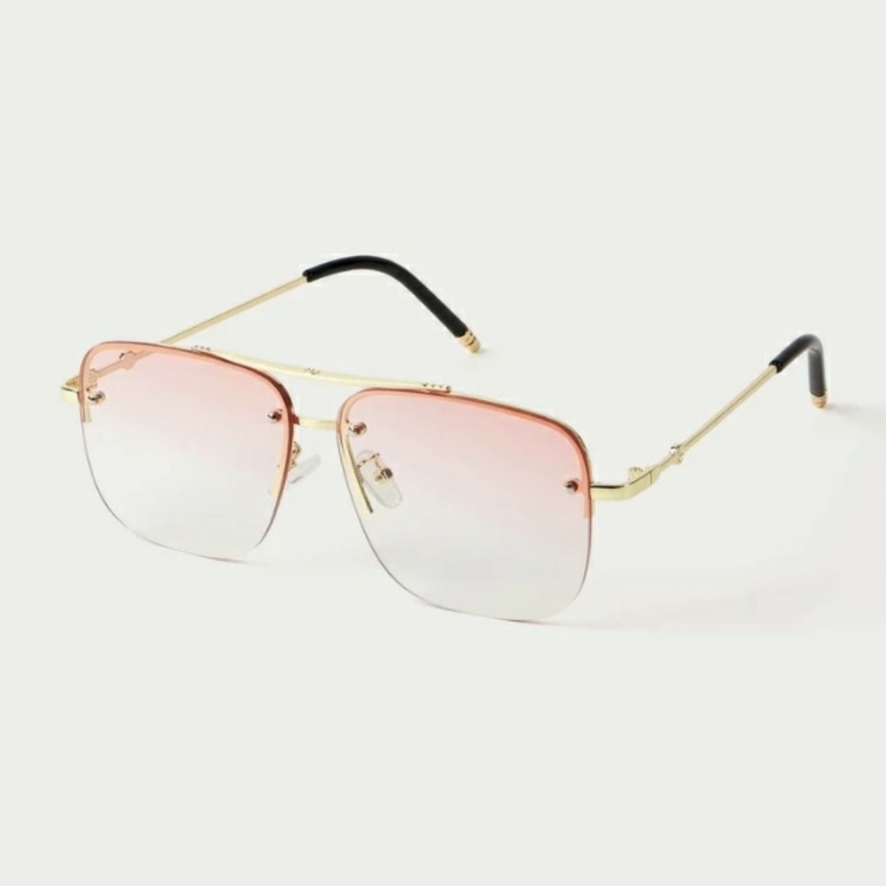 Pink Metal Frame Sunglasses